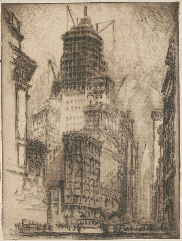 Standard Oil Building (1923) print in high resolution by Joseph Pennell.