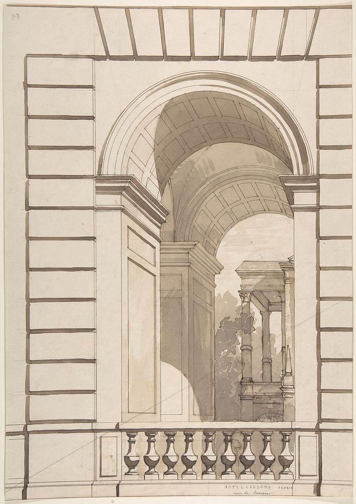 Design for Stable Arches, Hôtel Candamo by Jules Edmond Charles Lachaise and Eugène Pierre Gourdet