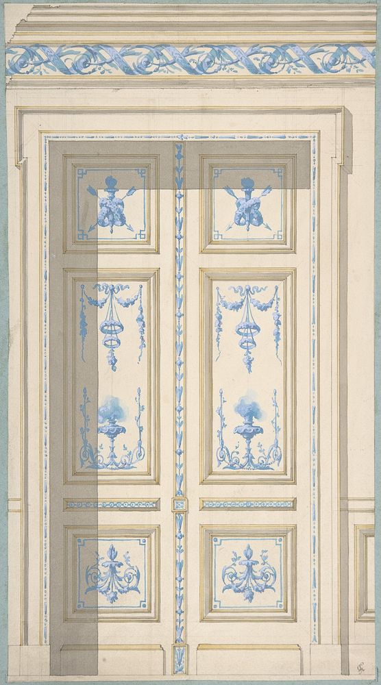 Design for Bedroom Doors, Hôtel de Jagan by Jules Edmond Charles Lachaise and Eugène Pierre Gourdet