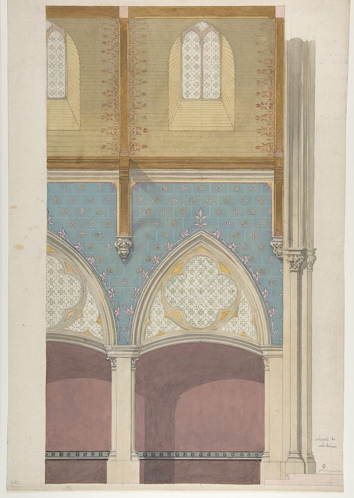 Elevation of Nave, Chapelle des Catéchismes, Ste Clothilde, Paris