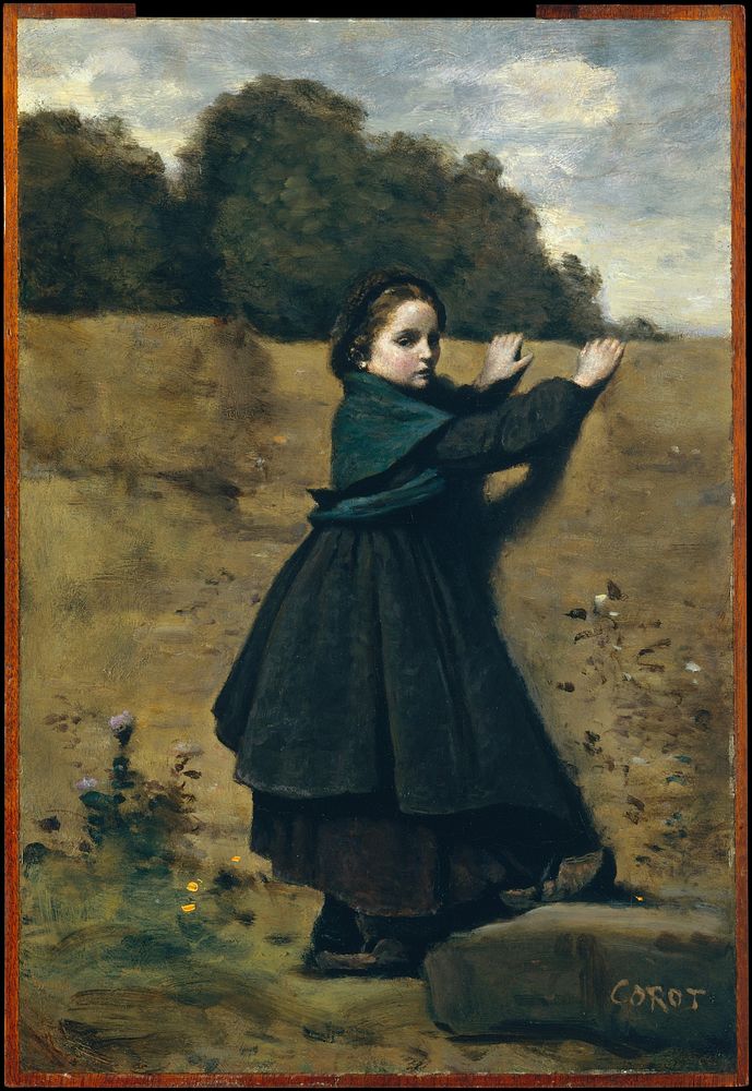 The Curious Little Girl by Camille Corot
