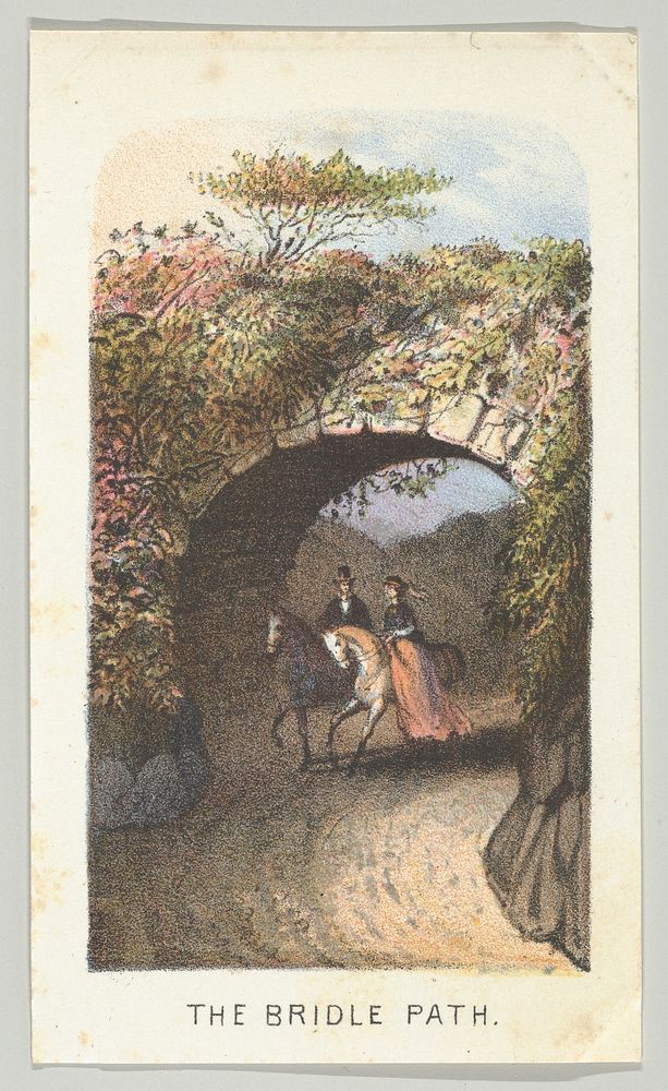 The Bridle Path, from the series, Views in Central Park, New York, Part 2, Publisher Louis Prang & Co.