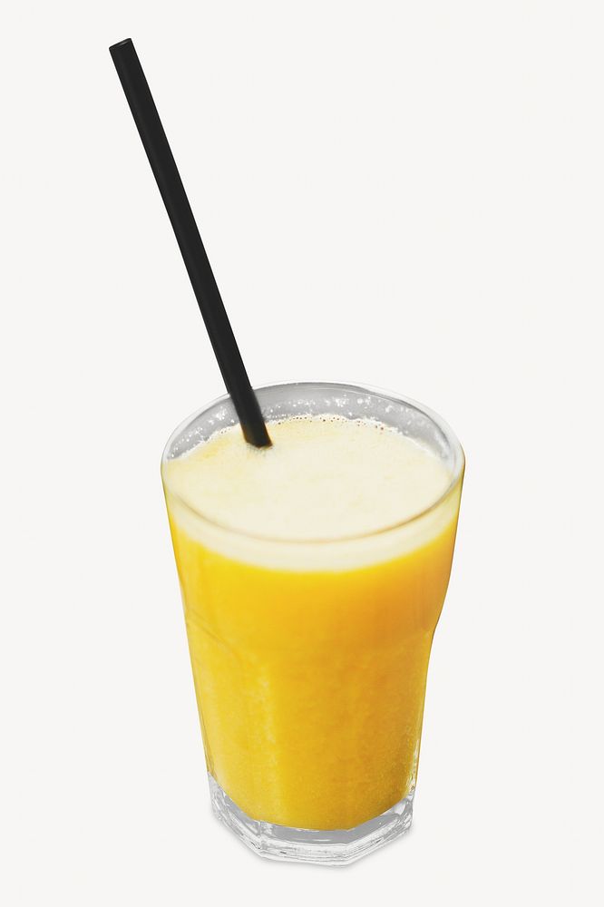 Yellow smoothie image on white