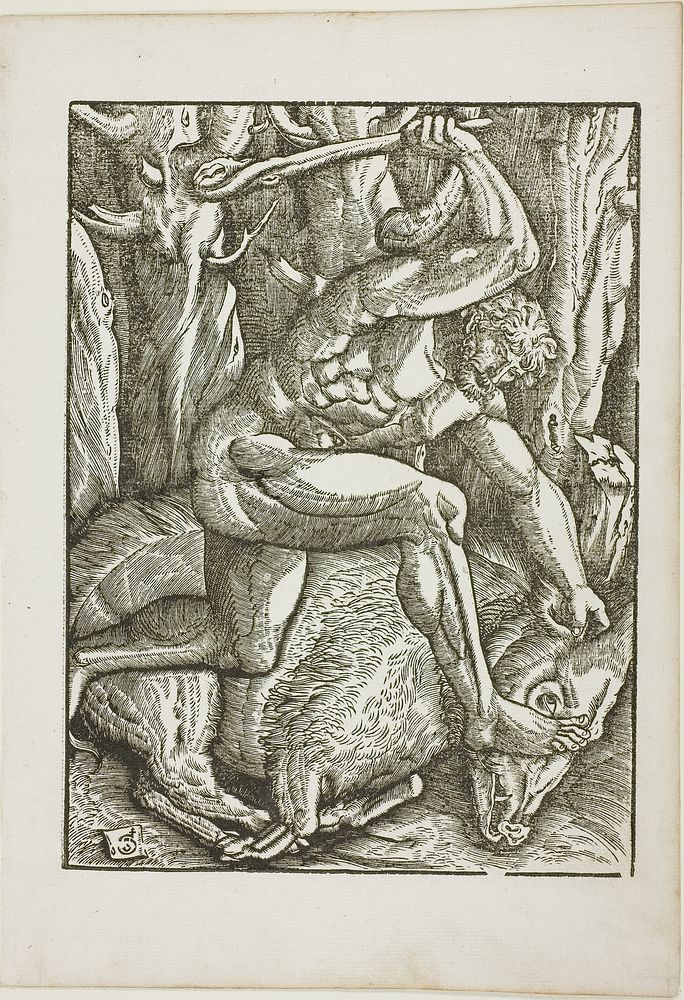 The Labors of Hercules: Hercules Subduing the Erymanthian Boar by Gabriel Salmon