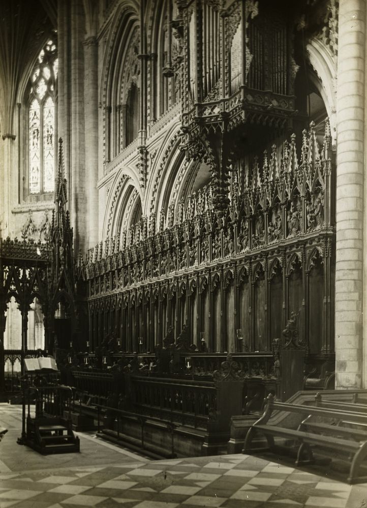 Ely Cathedral: Choir Stalls by Frederick H. Evans