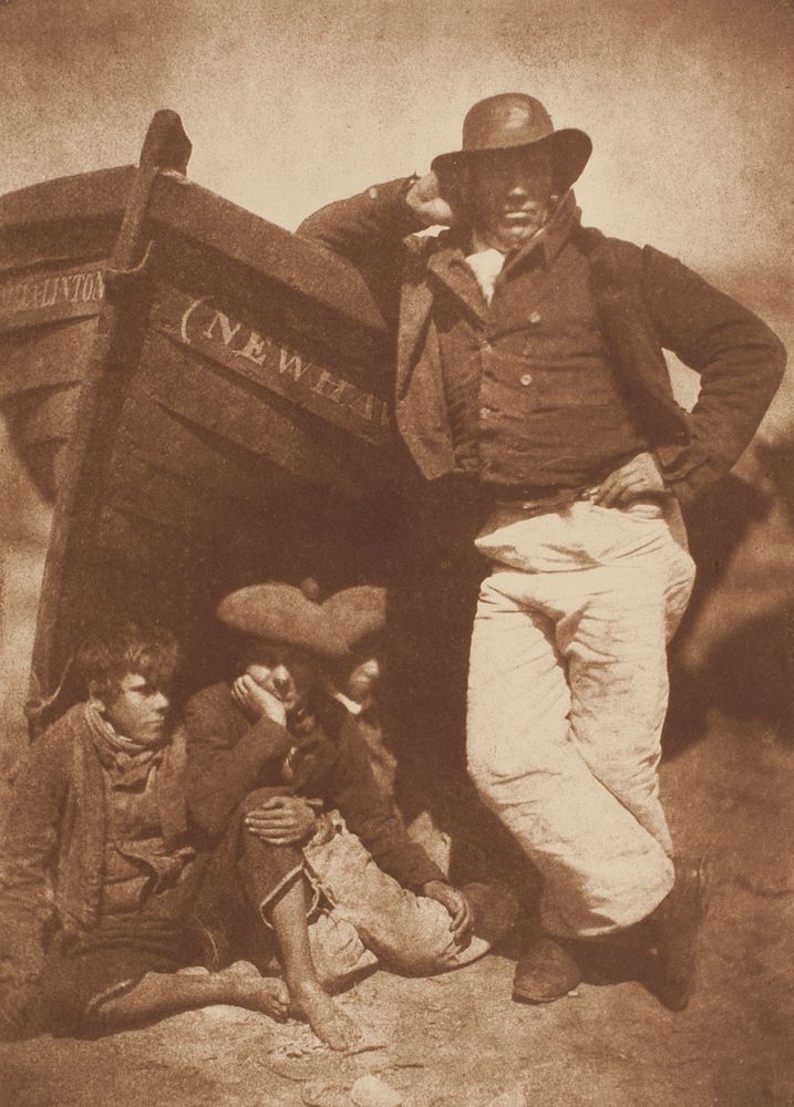 James Linton and Three Boys, Newhaven by David Octavius Hill
