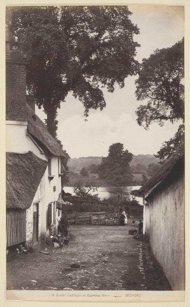 31 Exeter, Cottages at Countess Weir by Francis Bedford