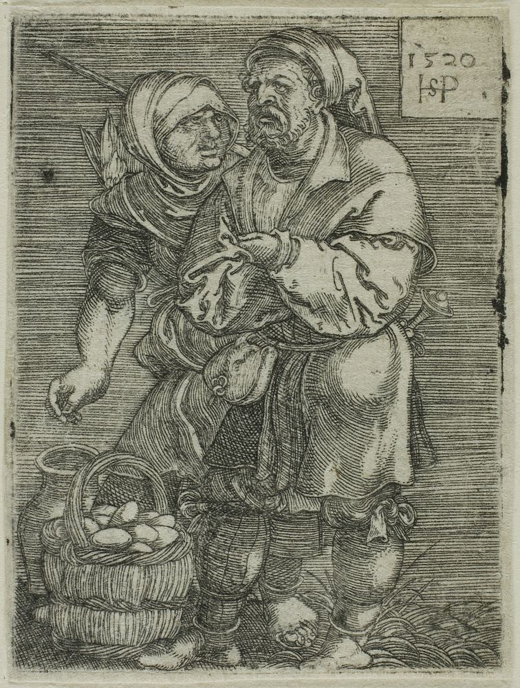 Peasant Couple Selling Eggs by Hans Sebald Beham
