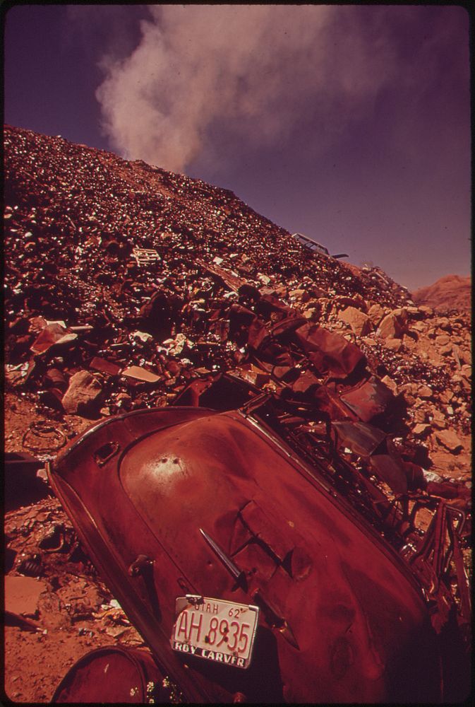 Close - Up of the Moab City Dump. Along with Automobiles, the Open - Burning Practiced Here Seems to Be the Main Source of…