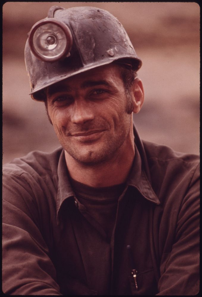 One of a Series of Portraits of Miners Waiting to Go to Work on the 4 P.M. to Midnight Shift at the Virginia-Pocahontas Coal…