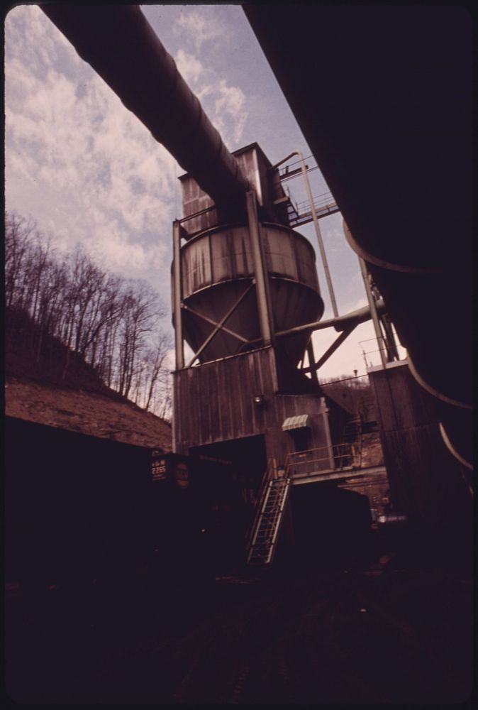 Coal Tipple Holds the Mined Material after It Is Cleaned at the Virginia-Pocahontas Mine #4 near Richlands, Virginia…