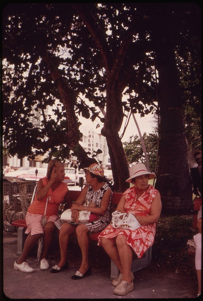 Typical Scene in the South Beach Area, Location of a Large Retirement Community. Photographer: Schulke, Flip, 1930-2008.…