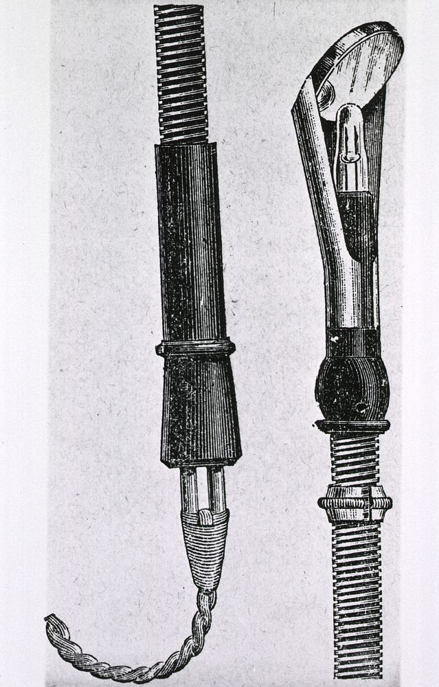 Dental instruments & apparatus.  Electric mouth lamp.Original public domain image from Flickr