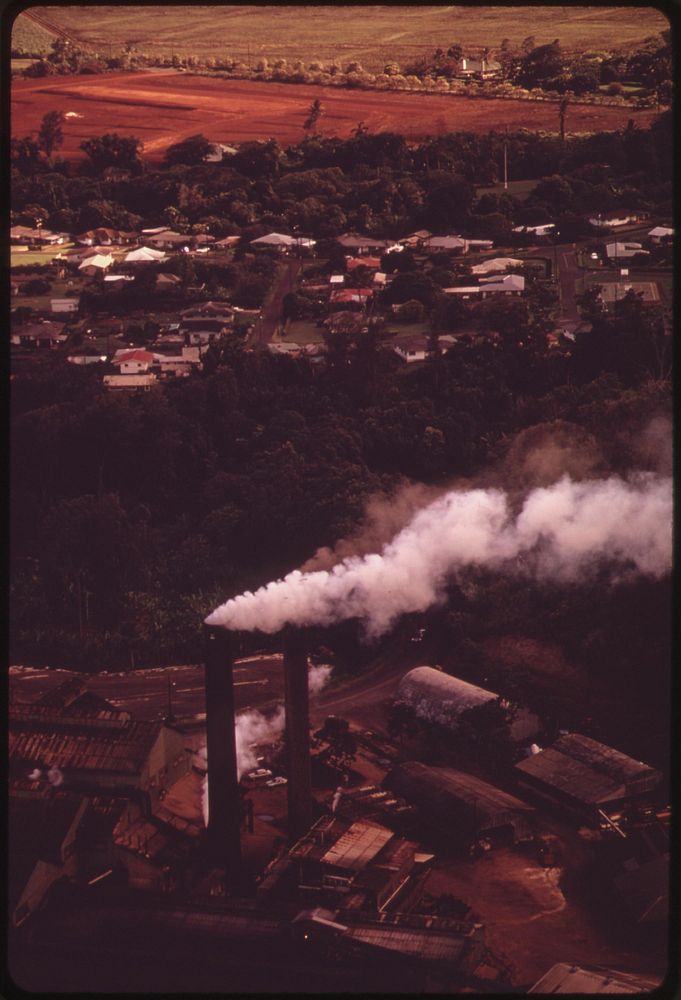 Lihue plantation sugar mill, October 1973. Photographer: O'Rear, Charles. Original public domain image from Flickr