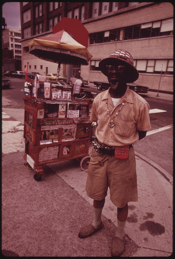 Price Allen, The Peanut Man, Who Sells His Product And Talks About The Bible To Customers On Chicago's South Side, 07/1973.…