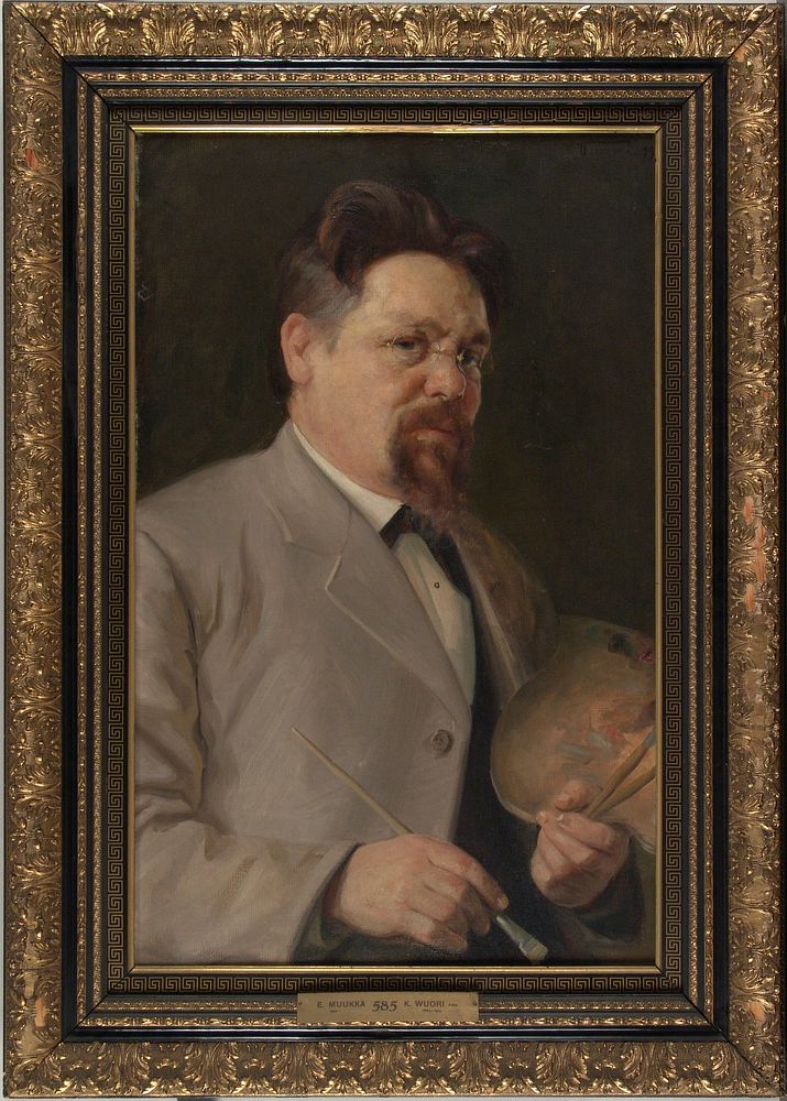 Portrait of the painter elias muukka, 1899