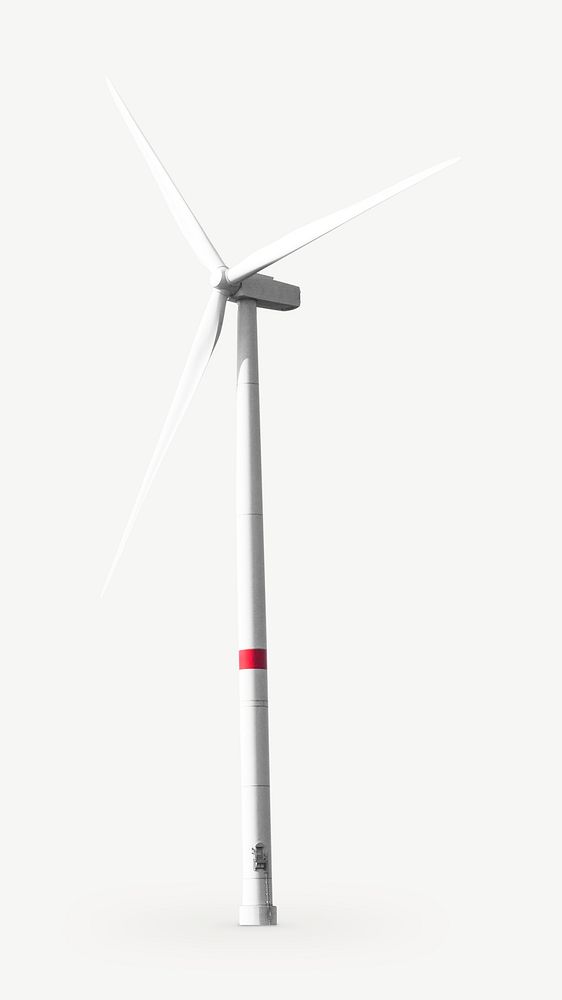 Wind turbine isolated graphic psd