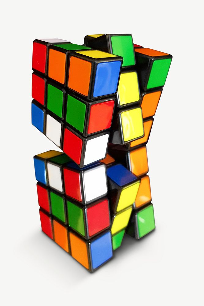 Puzzle cube isolated graphic psd