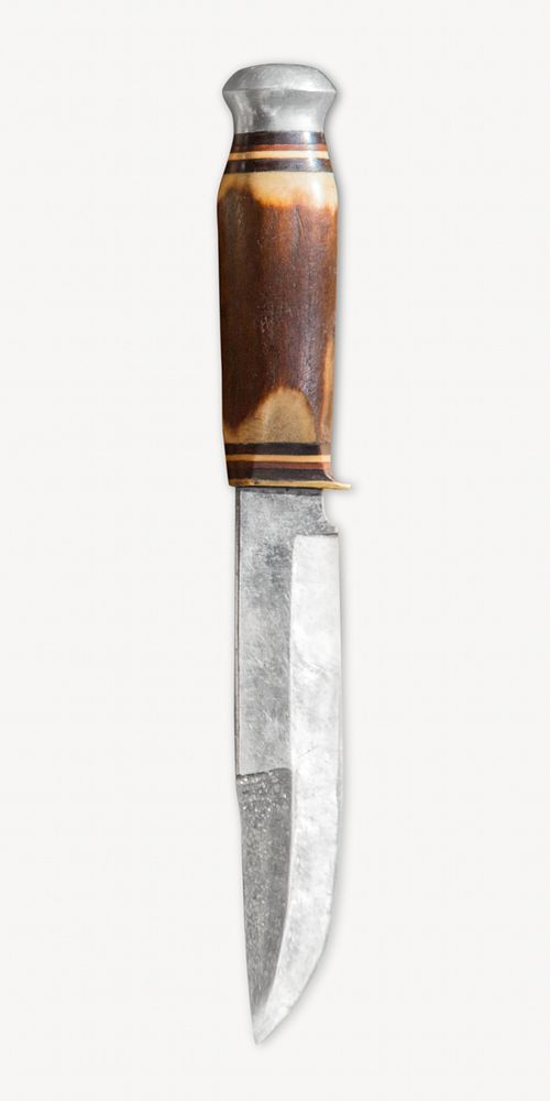 Vintage knife, isolated object on white