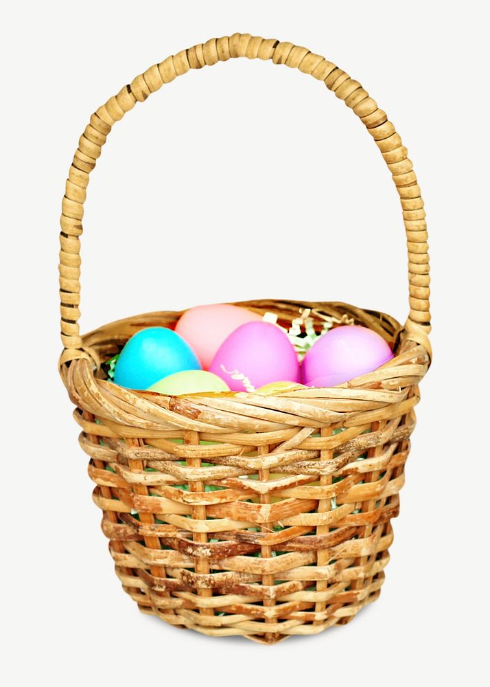 Easter eggs basket tradition psd