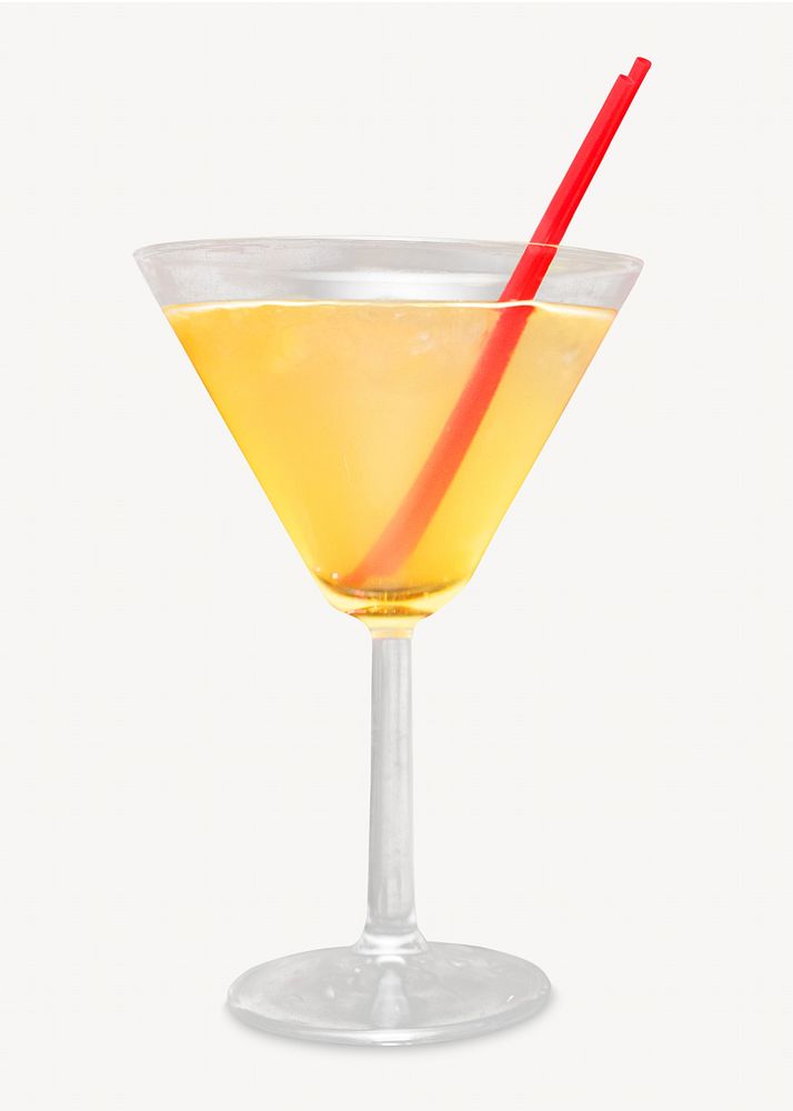 Yellow cocktail, isolated design