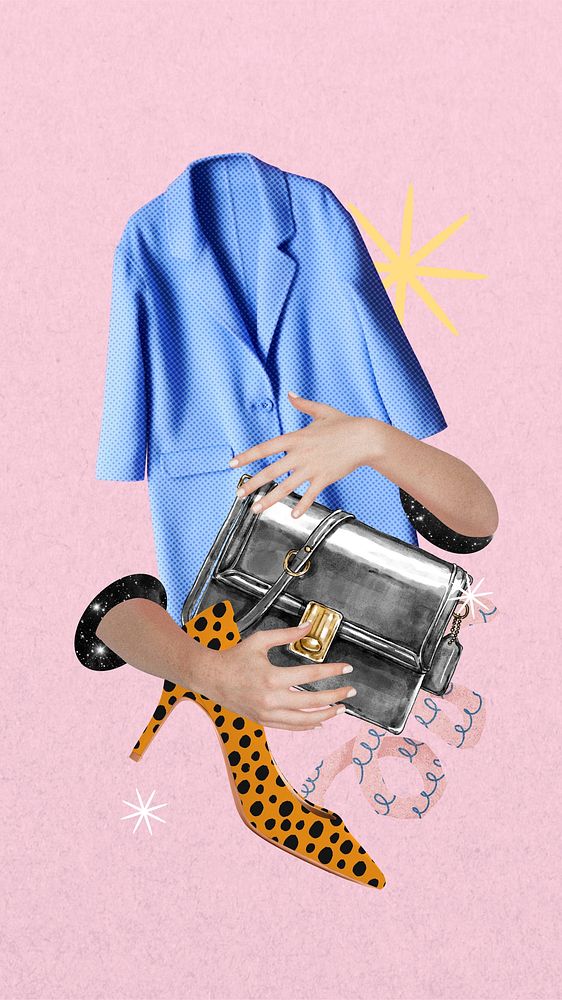 Businesswomen's fashion collage iPhone wallpaper