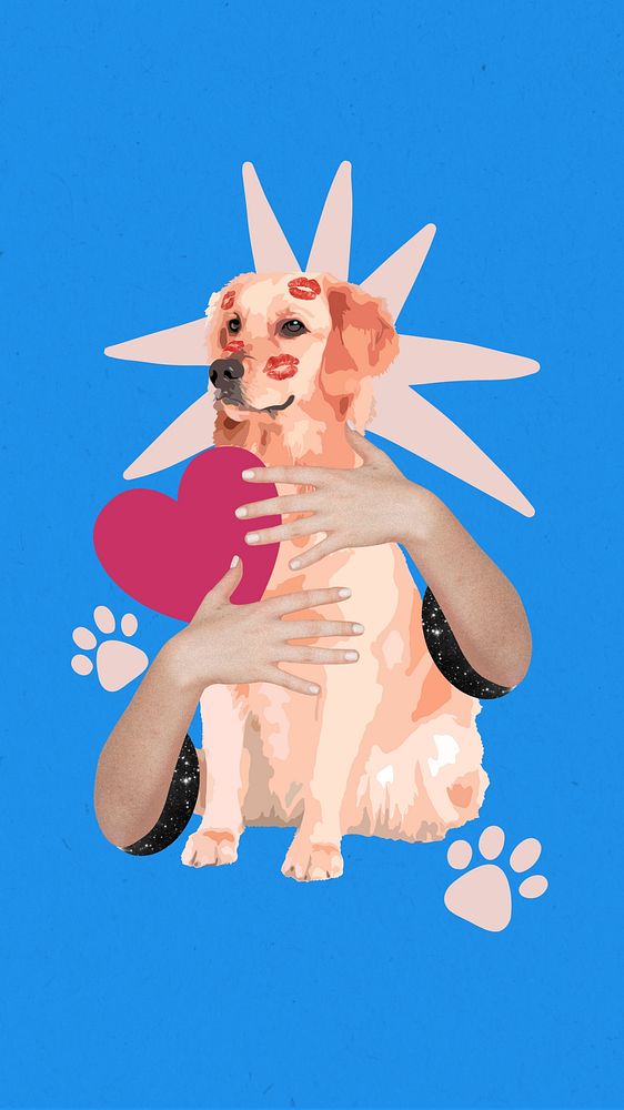 Pet dog lover iPhone wallpaper