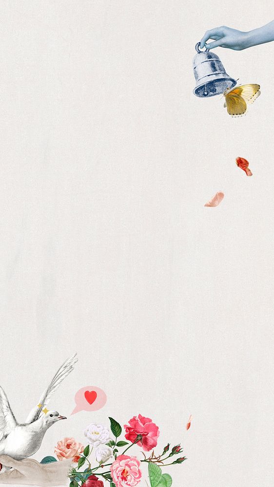Love bird aesthetic iPhone wallpaper, dating remix background