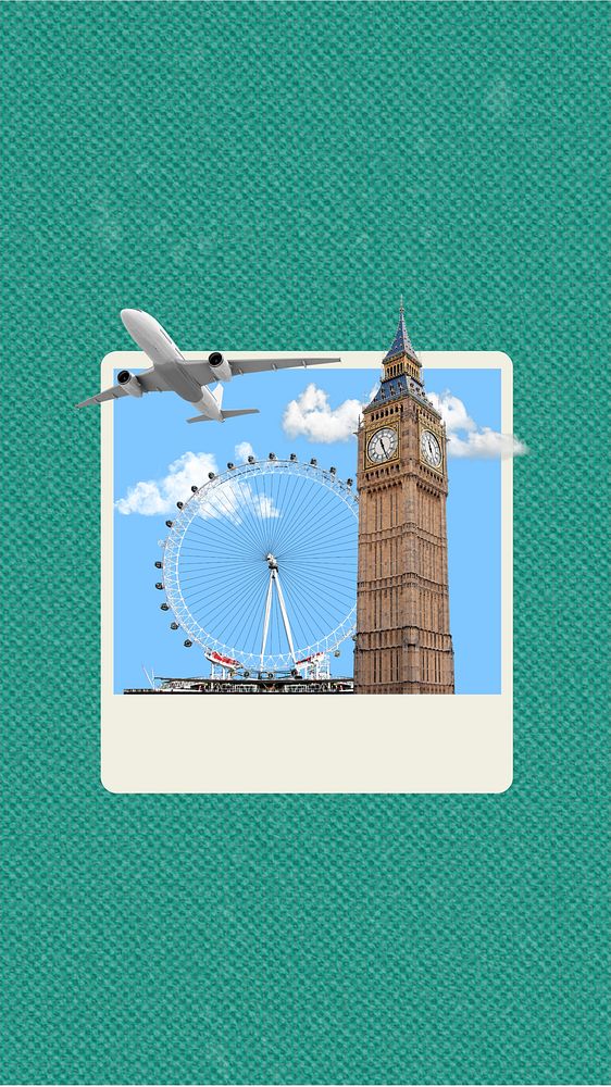 UK travel iPhone wallpaper, green design