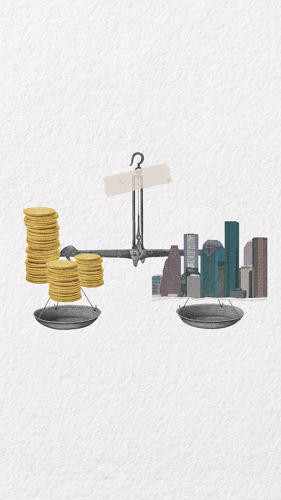 Money & property scale iPhone | Premium Photo - rawpixel