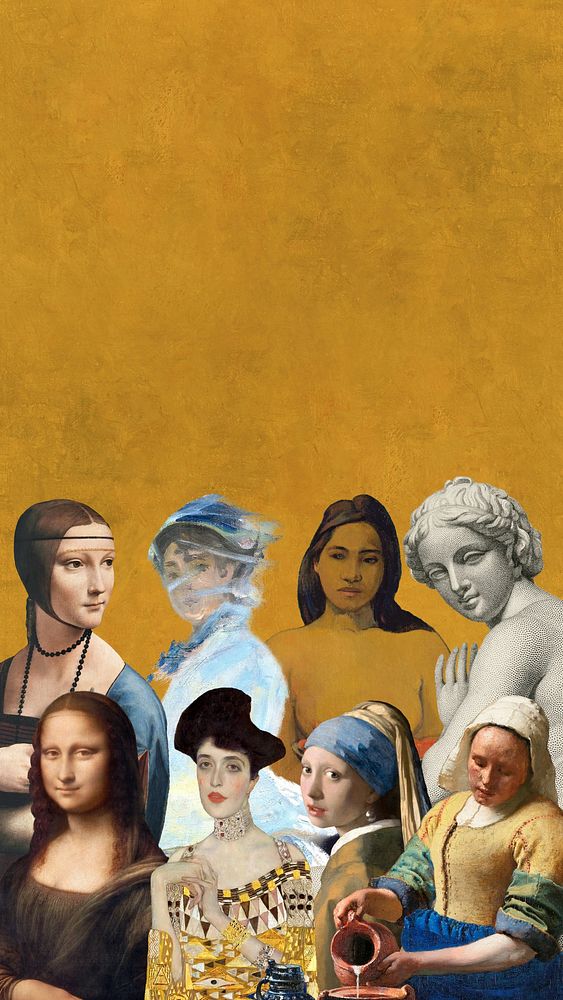 Madame Monet & women iPhone wallpaper, remixed by rawpixel