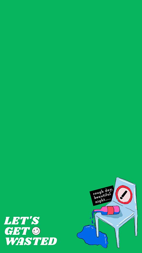 Party time, green mobile wallpaper background