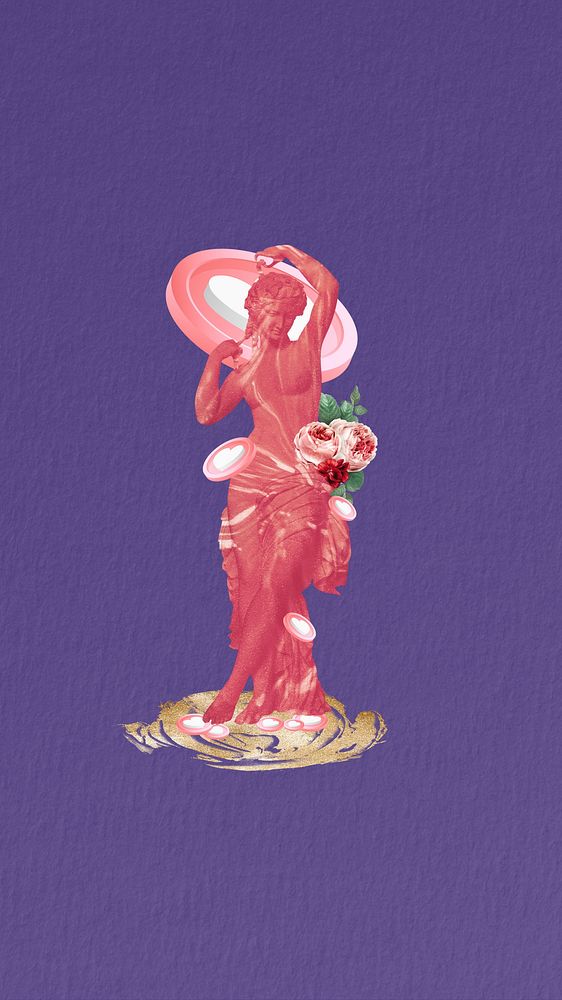 Venus statue, social media iPhone wallpaper