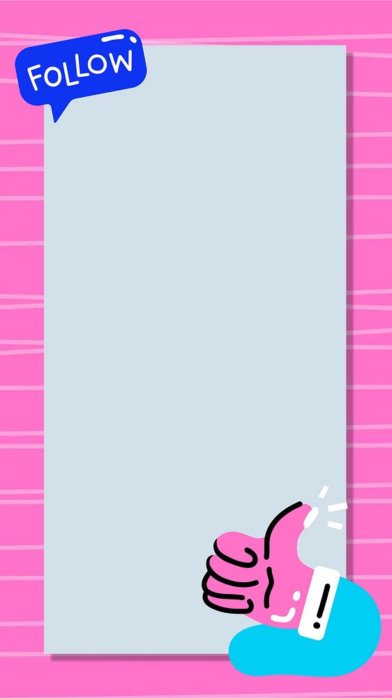 Thumbs up frame iPhone wallpaper, colorful design