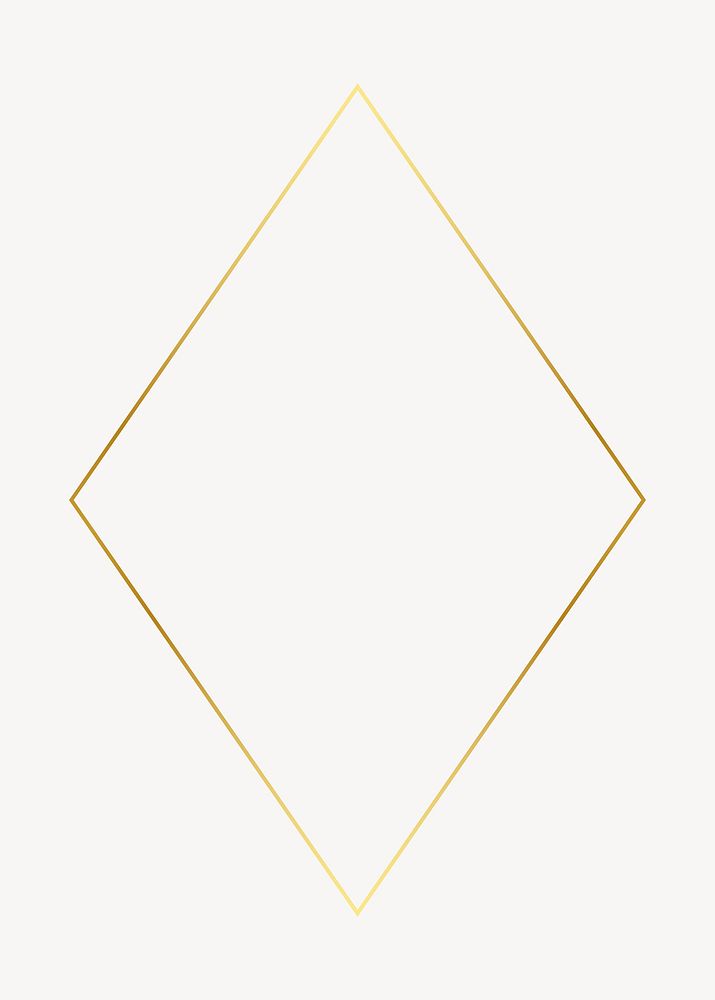 Rhombus gold frame vector
