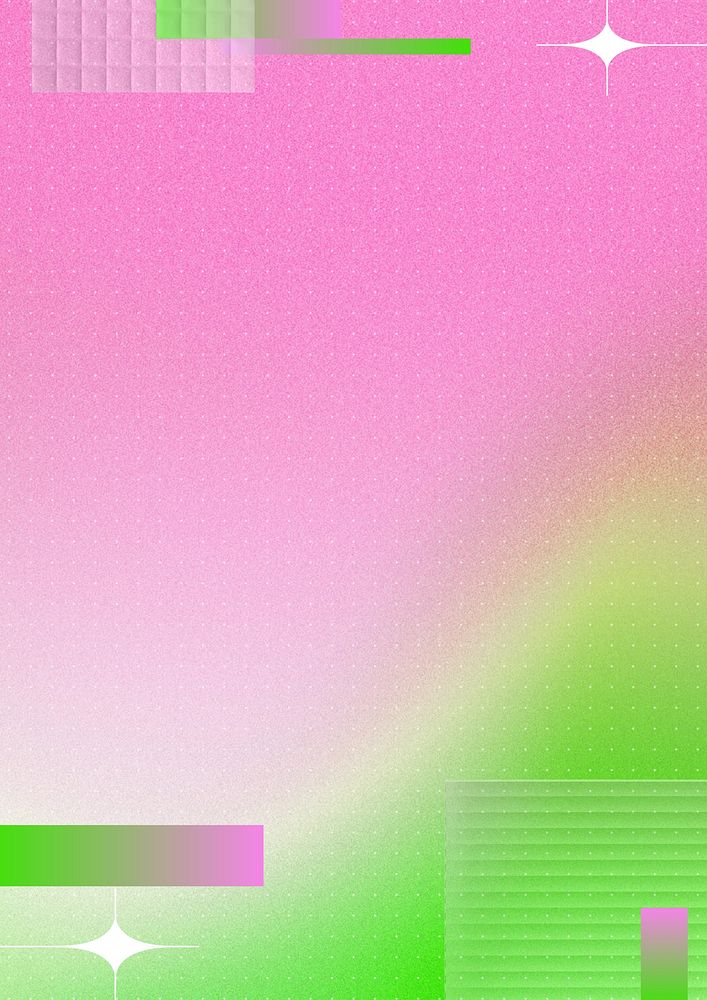 Pink abstract background, green wave border