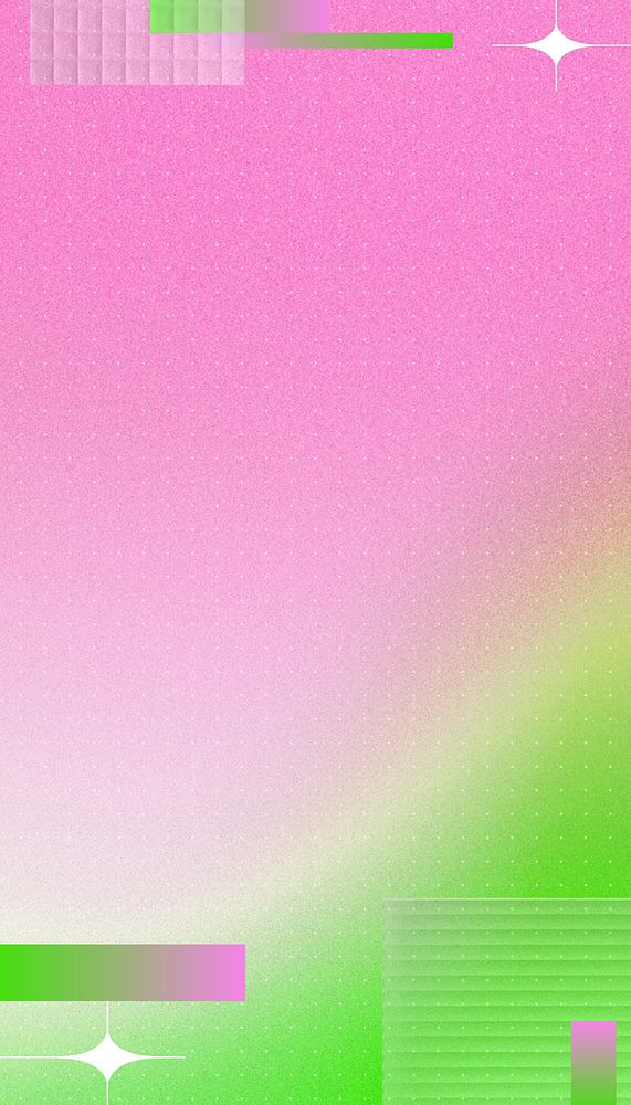 Pink abstract iPhone wallpaper, green wave border