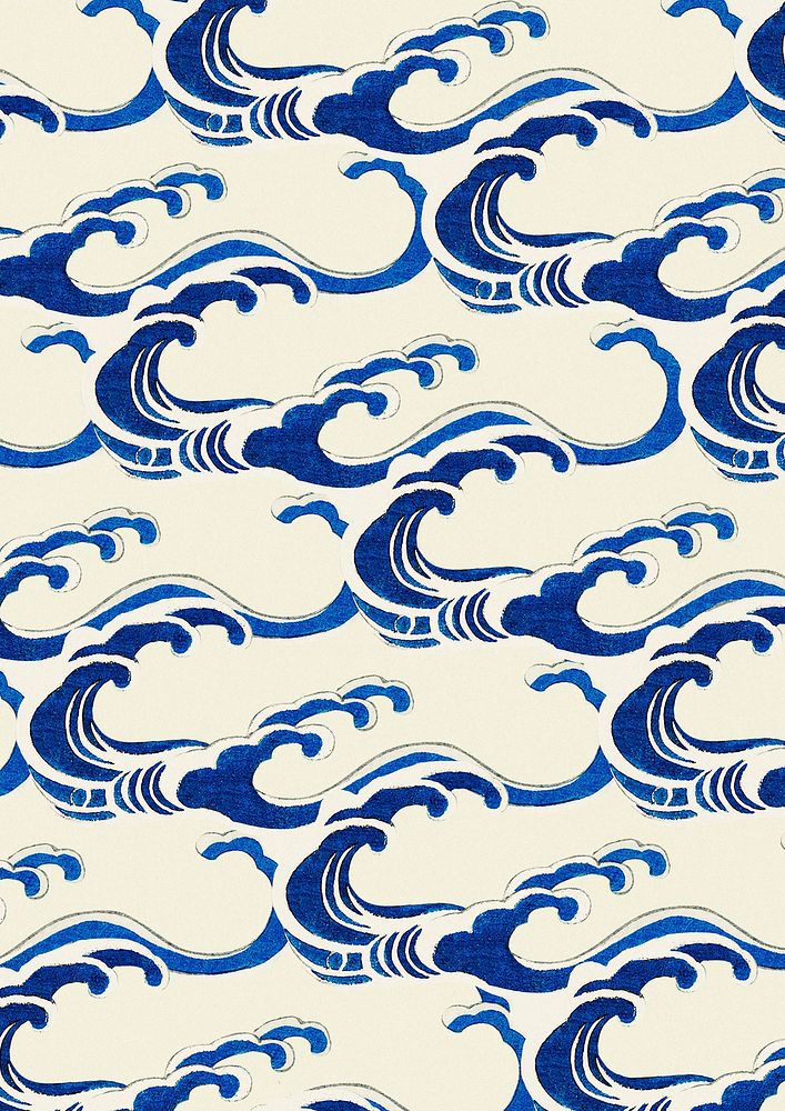 Japanese wave patterned background