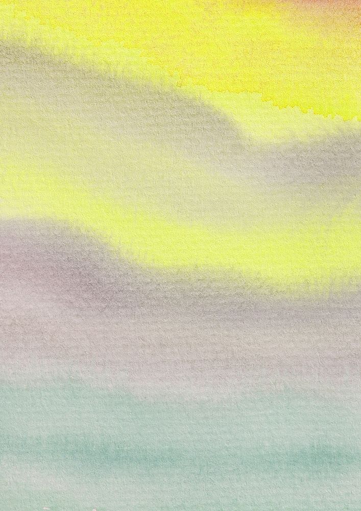 Yellow gradient paper background, watercolor texted design