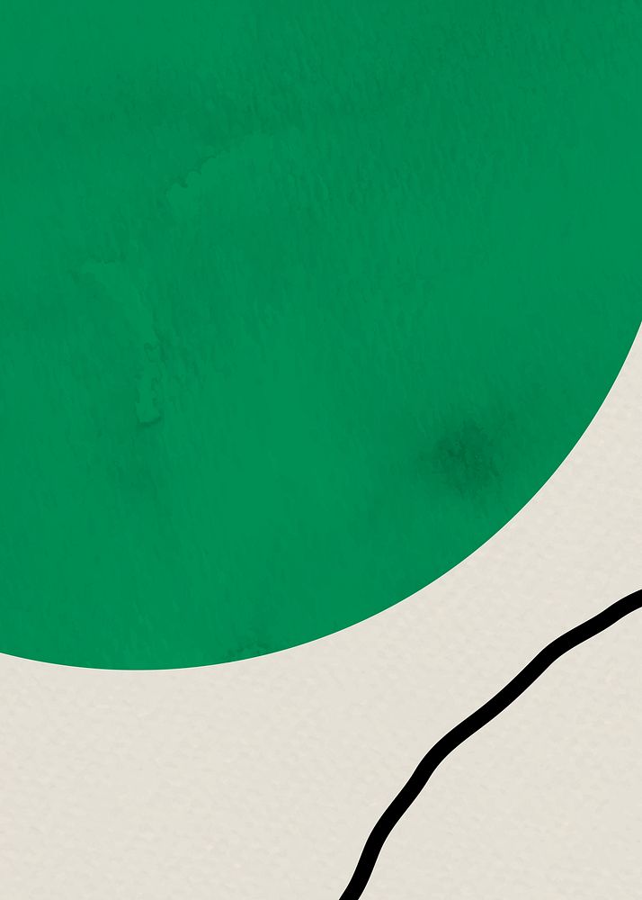 Green circle background, minimal line border