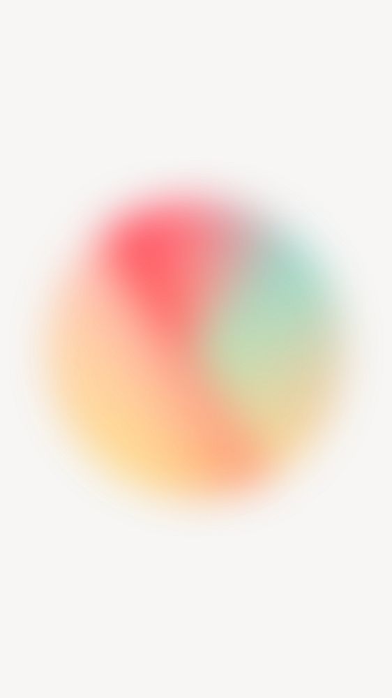 Gradient circle iPhone wallpaper, blurry design