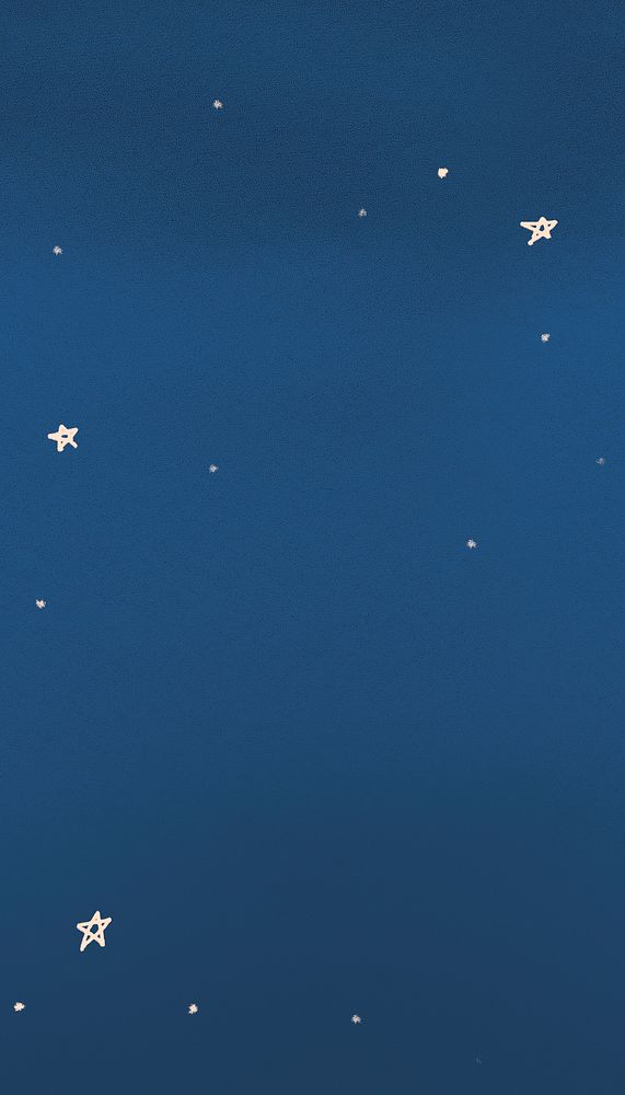 Blue sky iPhone wallpaper, stars border