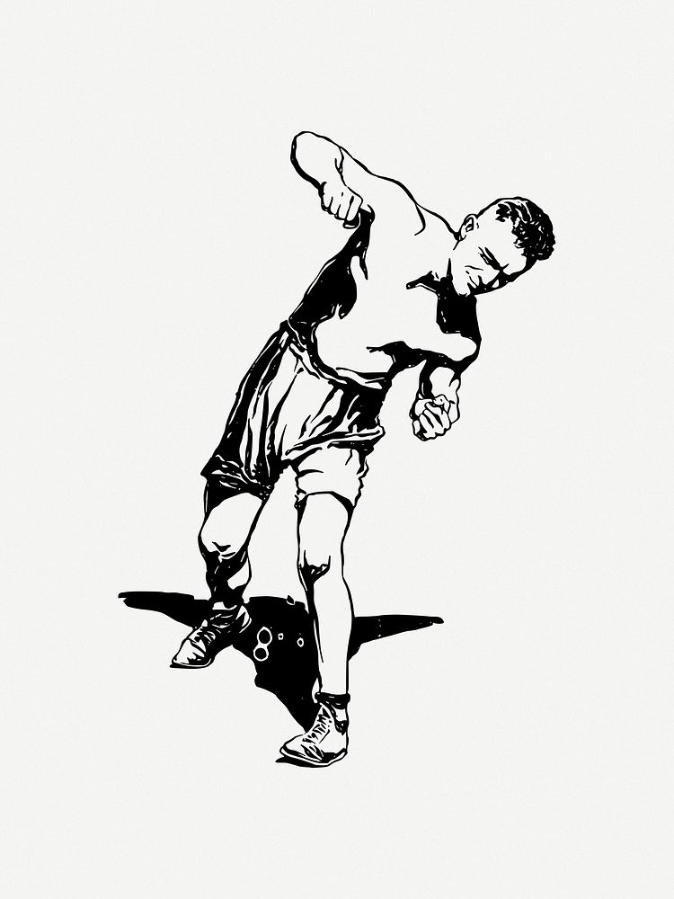 Boxer clip art psd. Free public domain CC0 image.