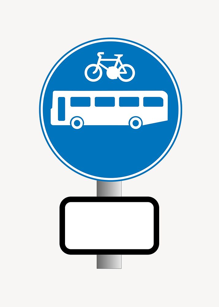Bus lane only clip art vector. Free public domain CC0 image.