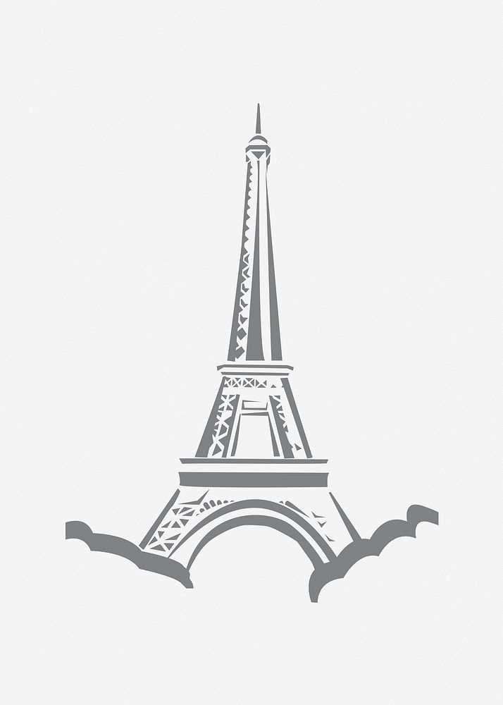 Eiffel Tower clipart vector. Free public domain CC0 image.