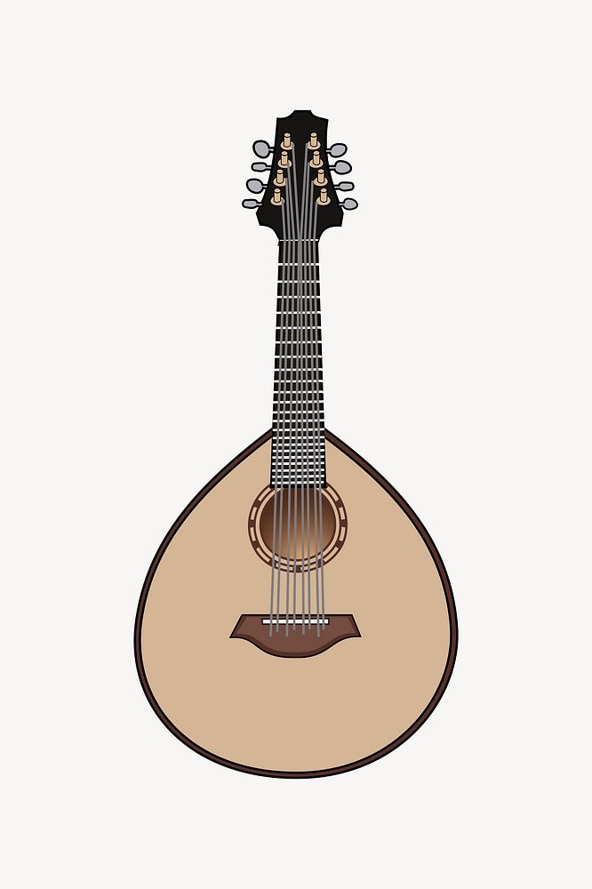 Folk string musical instrument clipart vector. Free public domain CC0 image.
