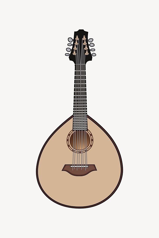 Folk string musical instrument clipart psd. Free public domain CC0 image.