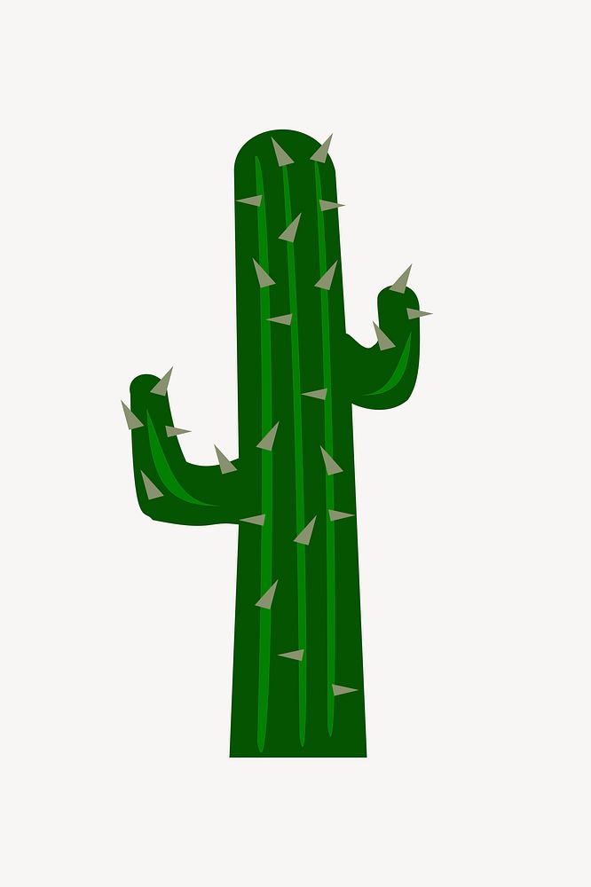 Cactus illustration. Free public domain CC0 image.