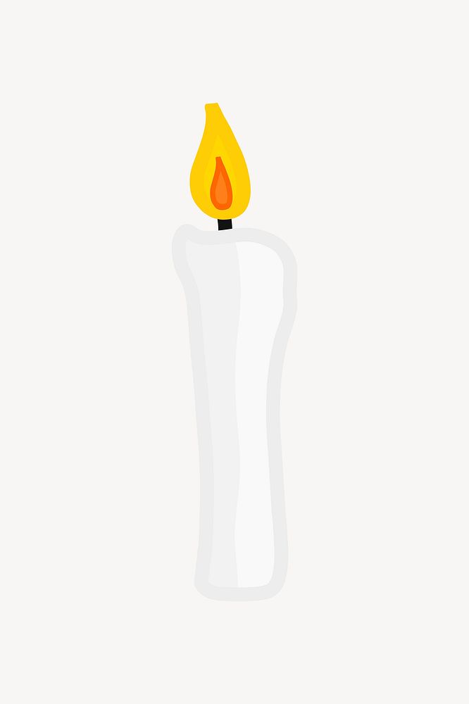 Candle light illustration. Free public domain CC0 image.