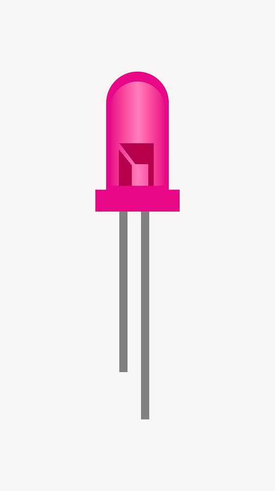 Pink led icon illustration. Free public domain CC0 image.